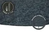 Kunstrasen in anthrazit, mit Messangaben zur Polhöhe ca. 1 mm und Gesamtstärke mit Noppen ca. 4 mm Produktbild-Vorschau