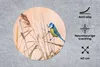 MuchoWow® Mauspad Mousepad Vogel - Blaumeise - Schilf 40x40 Produktbild-Vorschau 2