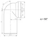 WC-Anschlussbogen 90, 110mm Produktbild-Vorschau 2