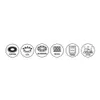 A row of icons representing different cooking surfaces and appliances. Anteprima dell’immagine prodotto