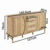 STILVORA Sideboard Rattankommode mit Schiebetüren, Produktbild-Vorschau 7