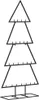 vidaXL Metall-Weihnachtsbaum für Dekorationen Schwarz 125 Produktbild-Vorschau 5