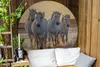 MuchoWow® Gartenposter Outdoor-Poster Rund Pferde - Wasser Produktbild-Vorschau 2