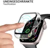 A hand is shown interacting with a smartwatch covered by a transparent protective case. Produktbild-Vorschau