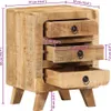 vidaXL Nachttische 2 Stk. 37x32x50 cm Raues Massivholz Produktbild-Vorschau 7