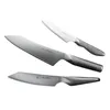 Three Global knives are arranged diagonally on a white background. Produktbild-Vorschau