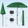 Sekey Sonnenschirm Rund Ø180cm Gartenschirm UV Schutz 50+ Produktbild-Vorschau 3