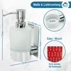 Dolvhin Seifenspender Wandmontage ohne Bohren | Milchglas Produktbild-Vorschau 6