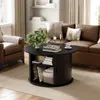 FABATO Runder Couchtisch mit Lift-Funktion & gewelltem Produktbild-Vorschau 7