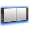 vidaXL Armadio a specchio LED rovere fumé 100x12x45 cm Anteprima dell’immagine prodotto 4