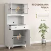 Wysoka szafka kuchenna HOMCOM z blatem roboczym, 4 drzwiami Podgląd zdjęcia produktu 6