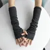 Damenmode Gestrickte Arm Fingerlose Lange Fissen Handgelenk Produktbild-Vorschau 9