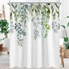 Duschvorhang Grün Blätter 300x200cm Antischimmel Textil mit Produktbild-Vorschau 1