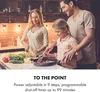 A family is cooking together in a kitchen, with text overlay describing product features. Podgląd zdjęcia produktu