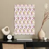 MuchoWow® Poster Blumen - Lila - Muster 40x60 cm - Plakate Produktbild-Vorschau 3