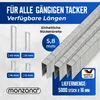 MONZANA® Tackerklammern 16 mm Verzinkt Passgenau für Produktbild-Vorschau 2
