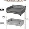 Comparison of two pet sofas, highlighting the size difference. Voir les images du produit