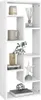 A white wooden shelf unit with various decorative items placed on its shelves. Anteprima dell’immagine prodotto