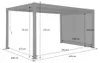 sweeek - Pergola mit Lamellendach Palace 3x4m  + Markise 3m Produktbild-Vorschau 4