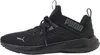 A black Puma sneaker shown from the side. Voir les images du produit
