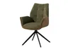 MASSIVMOEBEL24 Drehstuhl 61x61x89 braun / grün HENRI #101 Produktbild-Vorschau 1