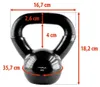 Kettlebell pokrytý vinylem HMS KNV06 6 kg, černý Náhled obrázku produktu 5