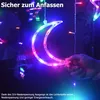 LED Stern Mond Lichtervorhang 3,5m Bunt Lichterkette 8 Produktbild-Vorschau 6