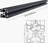 A black aluminum extrusion profile with a technical drawing showing its dimensions. Produktbild-Vorschau