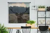 MuchoWow® Wandteppich Wandbehang Hirsch - Wiese - Geweih Produktbild-Vorschau 3