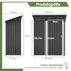 Geräteschuppen Gartenhaus Gerätehaus Metall Lagerschuppen Produktbild-Vorschau 2