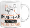 Indie-Fan Geschenk Tasse Becher Die Frau Die Allen Kann Produktbild-Vorschau 1