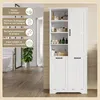 OKWISH Meuble de Salle de Bains - Armoire avec 4 Étagères Voir les images du produit 6