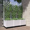 vidaXL Bac à plantes avec treillis blanc 120x40x136 cm PP Voir les images du produit 2