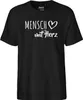 Huuraa Herren T-Shirt Mensch mit Herz XL Black Bio Produktbild-Vorschau 2