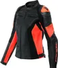 Blouson en cuir Dainese Racing 4 pour femme, noir/rouge, 40 Voir les images du produit 1