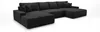 CORNERO Ecksofa mit schlaffunktion VERONA U-Form schwarz Produktbild-Vorschau 2