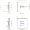 Rosette quadrate per maniglie interne WC, cromate Anteprima dell’immagine prodotto 2