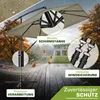 tillvex® Hliníkový slunečník obdélníkový Ø 330 cm hnědý + Náhled obrázku produktu 7
