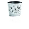A white planter with a black insert, shown in isolation against a white background. Podgląd zdjęcia produktu
