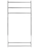 A freestanding towel rack with three arms, made of silver-colored metal. Náhled obrázku produktu