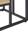 A close-up view of the metal frame and wooden shelf of a plant stand. Náhled obrázku produktu