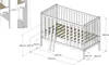 ZEE BAMBI Mint Babybett Set 120x60 cm mit Barriere + Produktbild-Vorschau 9