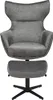 riess-ambiente Design Hocker VOGUE 45cm grau Samt drehbar Produktbild-Vorschau 3