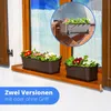KADAX Blumenkasten 40 cm Braun mit Untersetzer, Produktbild-Vorschau 6