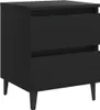 vidaXL Nachttisch Schwarz 40x35x50 cm Holzwerkstoff Produktbild-Vorschau 2
