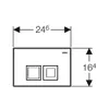 Geberit Betätigungsplatte Delta 35 chrom-sg Produktbild-Vorschau 5