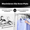 Schwarze Kleiderbügel platzsparend, drehbarer Haken, Produktbild-Vorschau 6