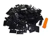 100 schwarze LEGO Steine 2x4 und ein Steinetrenner in Produktbild-Vorschau 2