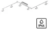 LED stropní svítidlo - bílé - akryl - hliník - 6 světel - š Náhled obrázku produktu 12