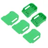 A set of five green battery holders for 18V tools, arranged on a white background. Produktbild-Vorschau